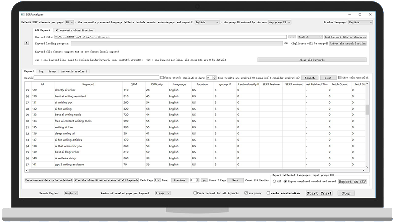 [Free]how to use SCOHalo SERP Analyzer to fetch Google SERP and export to csv