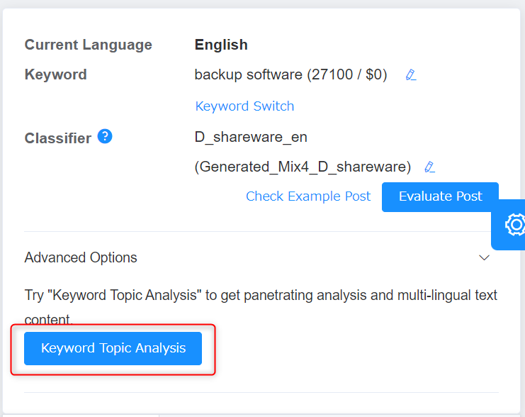 Keyword Topic Analysis