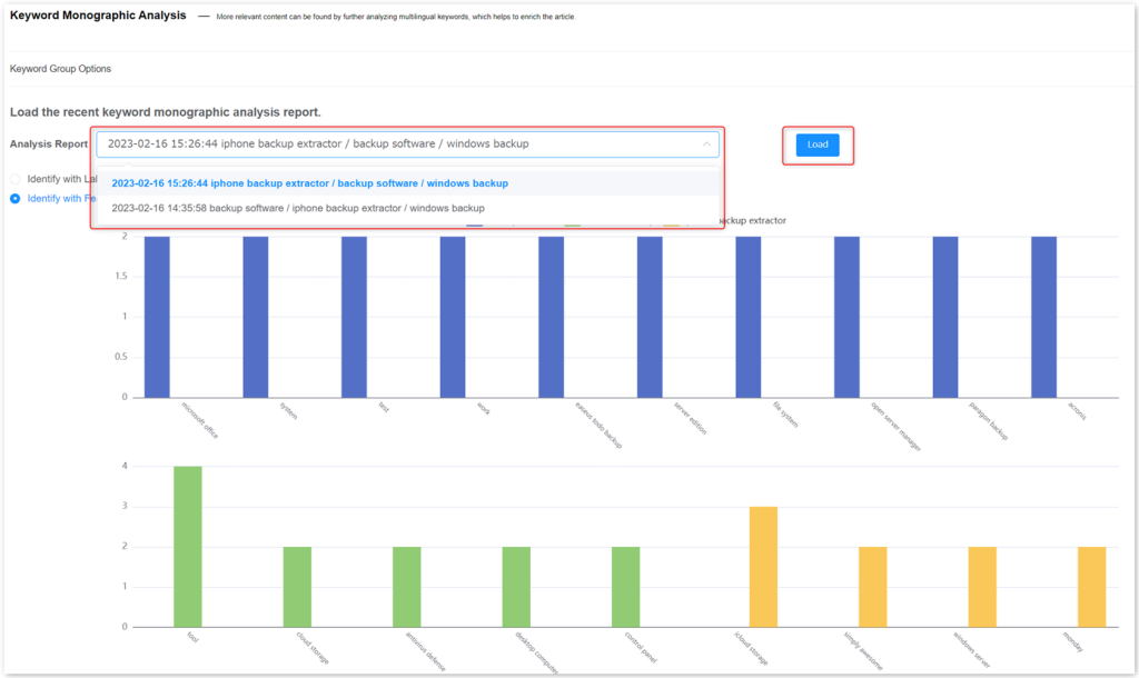 load the analysis report