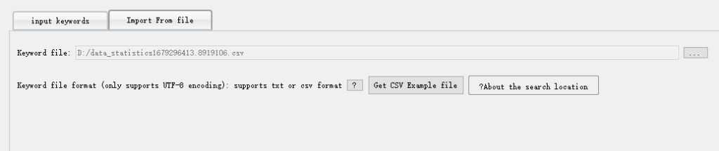 Get CSV Example file